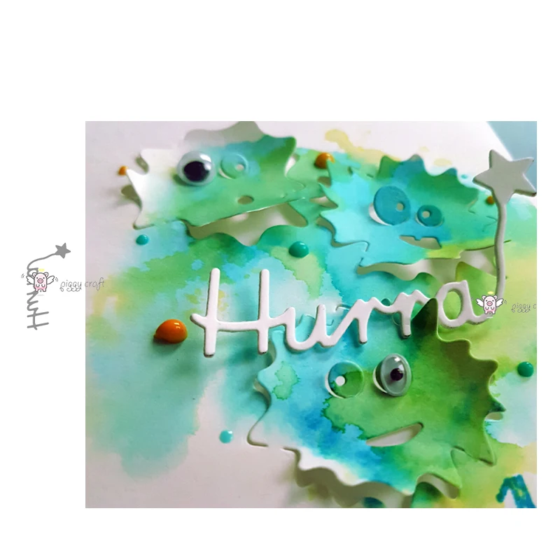 Mmao ремесла металла стали резки Hurray письмо украшения трафарет для DIY скрапбукинга