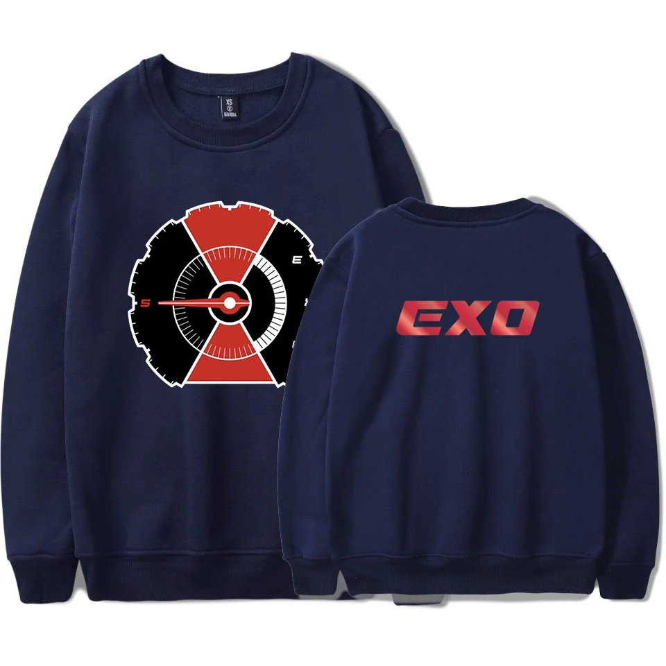 EXO Kpop Printed O-Neck Sweatshirts Women/Men Long Sleeve Fashion Streetwear 2018 Hot Sale Casual Trendy Clothes Женская одежда