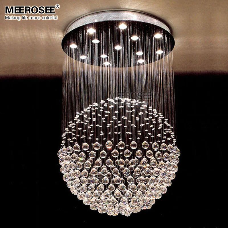 

New Arrival Crystal chandelier Round Ball shape Crystal light fixture lamp lustre de cristal for stair foyer hotel project