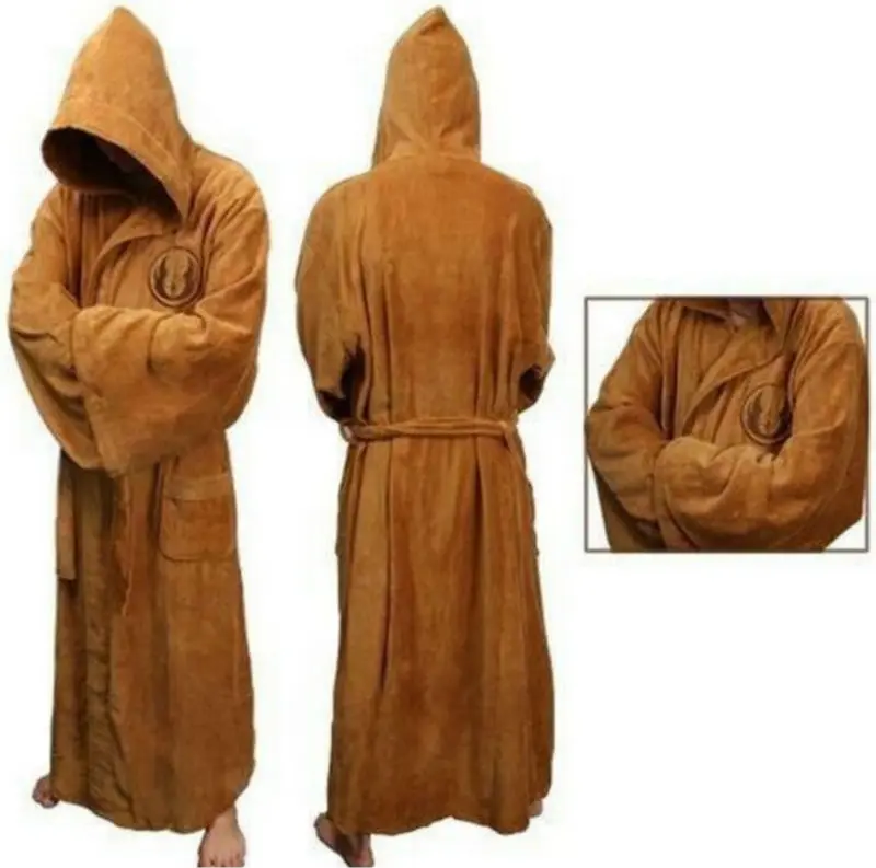 Для взрослых Звездные войны коричневый джедай черный Sith спальный халат мужской Халат накидка костюм для отдыха