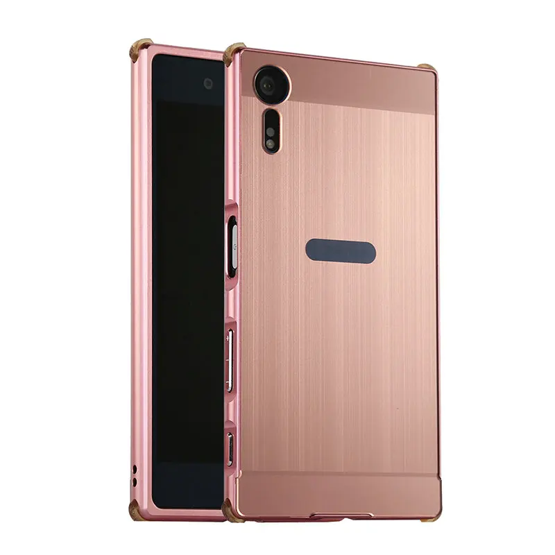 Роскошный Матовый металлический бампер для sony Xperia XZs G8232 XZ F8331 Dual F8332 противоударный чехол - Цвет: Розовый