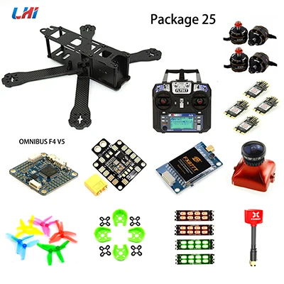 LHI RC drone frame kit 220 мм omnibus f4 управление полетом DX2205/2306 бесщеточный двигатель Airbot wraith 35A ESC Квадрокоптер с камерой - Цвет: Package 25