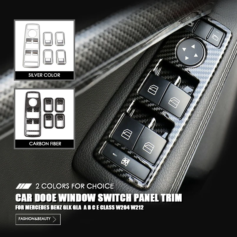 

Панель переключателя двери окна из углеродного волокна для Benz GLK GLA A B C E Class