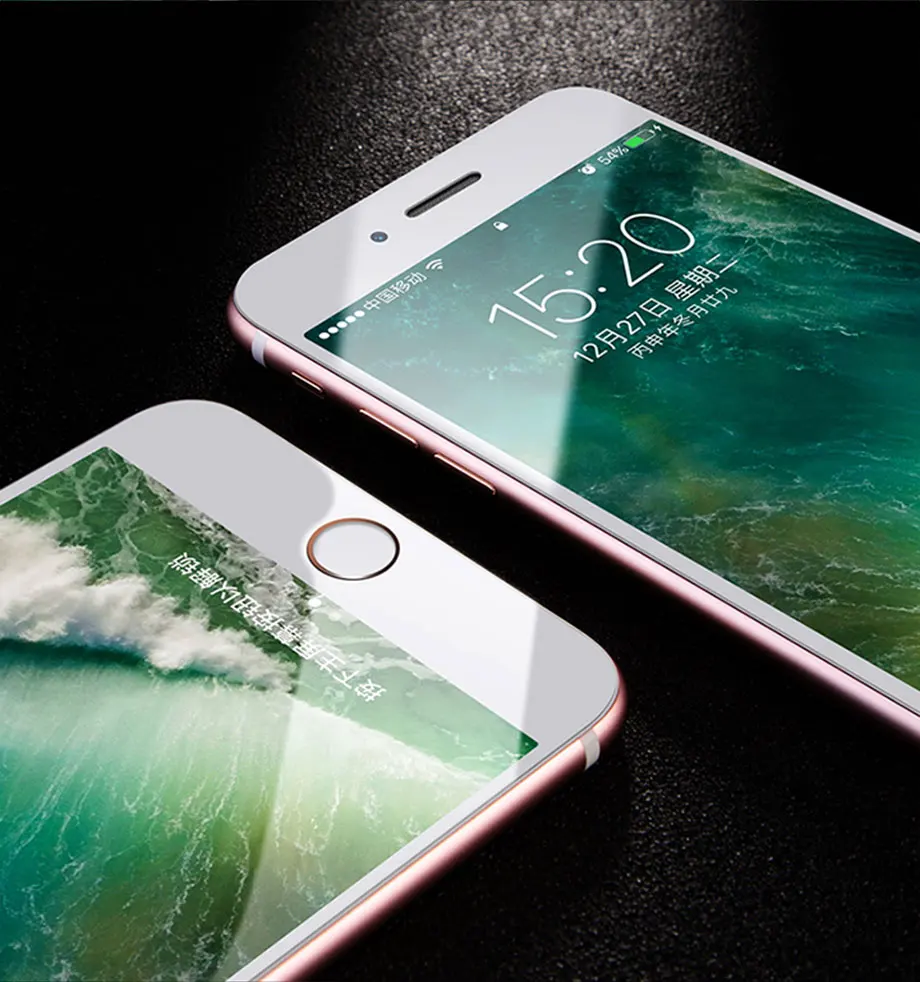 7D Защитное стекло для экрана для iPhone 6, 6 S, 7, 8 Plus, закаленное стекло для iPhone X, XS, 8, 7, 6, 6S Plus, защитное стекло