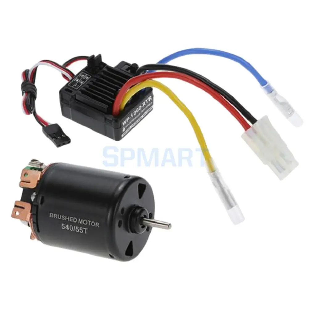 540 55T водонепроницаемый матовый двигатель + 1060 контроллер скорости 60A ESC комбо для
