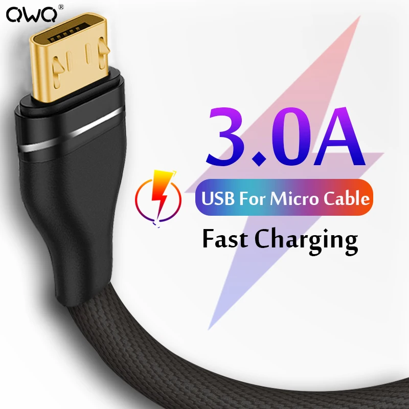Micro USB кабель 3.0A Быстрая зарядка Microusb кабель зарядного устройства для samsung J4 J5 J6 J7 Xiaomi Redmi Note 5 4 Android Кабели для телефонов