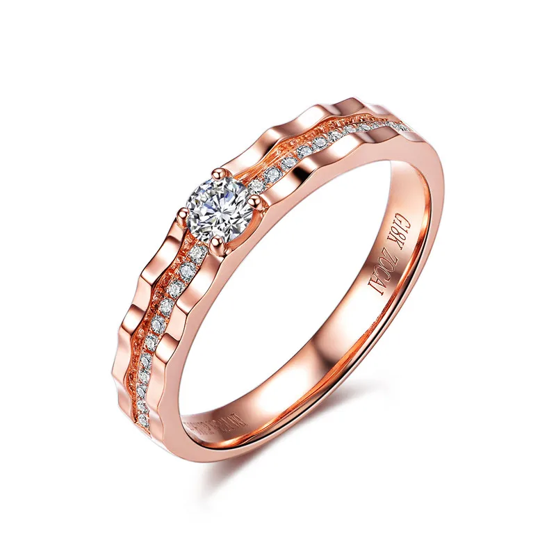 ZOCAI брендовый дизайн обручальное кольцо для пары мужское 0 09 карат женщин и мужчин