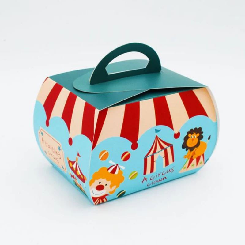 20pcs/lot Hot sale DIY circus pattern cute Candy Box Handbag Paper Favor Gift Bag Party Supplies | Дом и сад