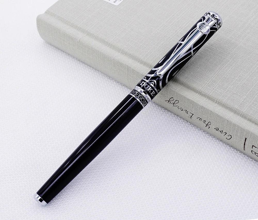 Duke Noble Ruby Matel Roller Pen with Smooth Refill Sweet Heart Pattern Cap Ink Business Office Home and School Supplies | Канцтовары