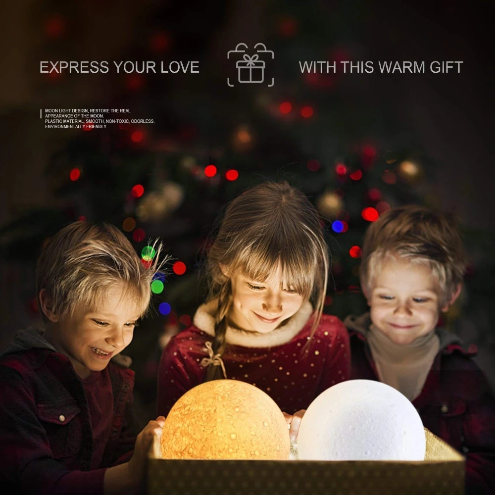 3D Луна лампа USB беспроводной Bluetooth динамик луна сенсорный кран Дистанционное