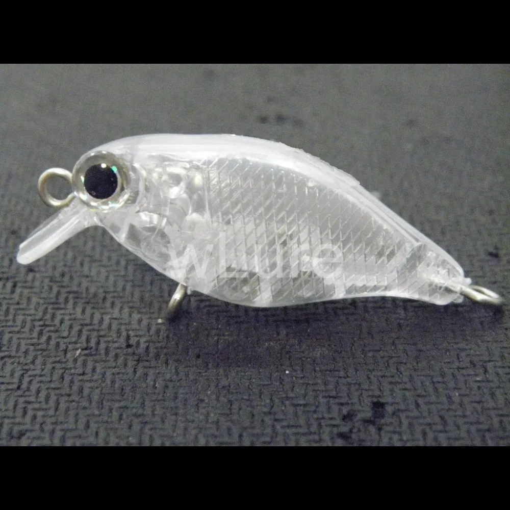 WLure 4 см плавающая Неокрашенная наживка с глазами широкая воблер глубина 0 5 метра