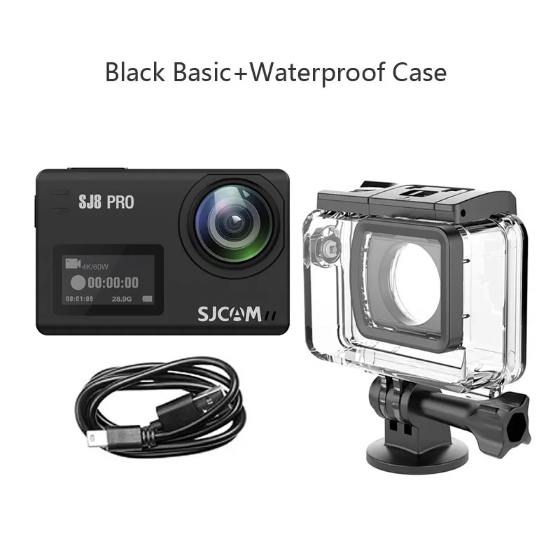 Экшн-камера SJCAM SJ8 PRO, 4 K, WiFi, для экстремальных видов спорта, DV, для активного отдыха, 2,33 ips, сенсорный экран, 30 м, водонепроницаемая, 12MP, SJ, Спортивная камера - Цвет: Black BASIC W S