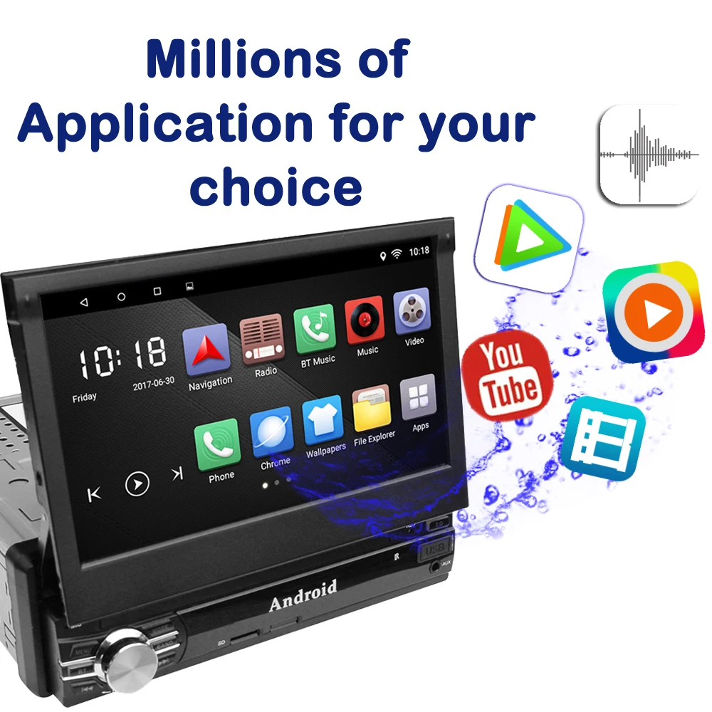 Фантастика! Недорогая но отличная! Давайте сюда смотрите! 1 Din android-автомобильный мультимедиа 7 дюймов 4 ядра 6,0 1G16G/2G16G стайлинга автомобилей Авторадио Android Car Audio плеер с bluetooth/AM