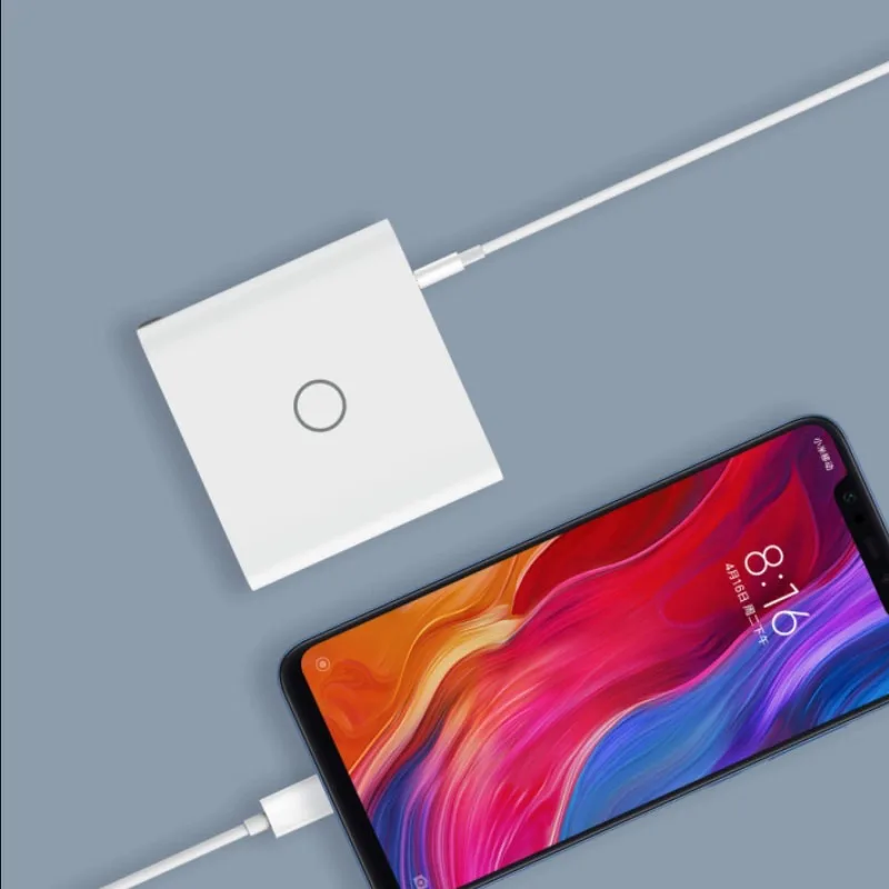 Оригинальное зарядное устройство ZMI USB 65 Вт 3 порта для Android iOS переключатель с