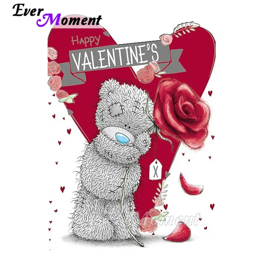 

Алмазная мозаика с медведем на День святого Валентина