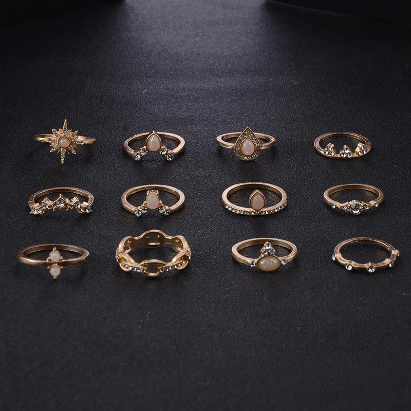 12 шт./компл. в богемном стиле Винтаж капли воды со звездами и с геометрическим