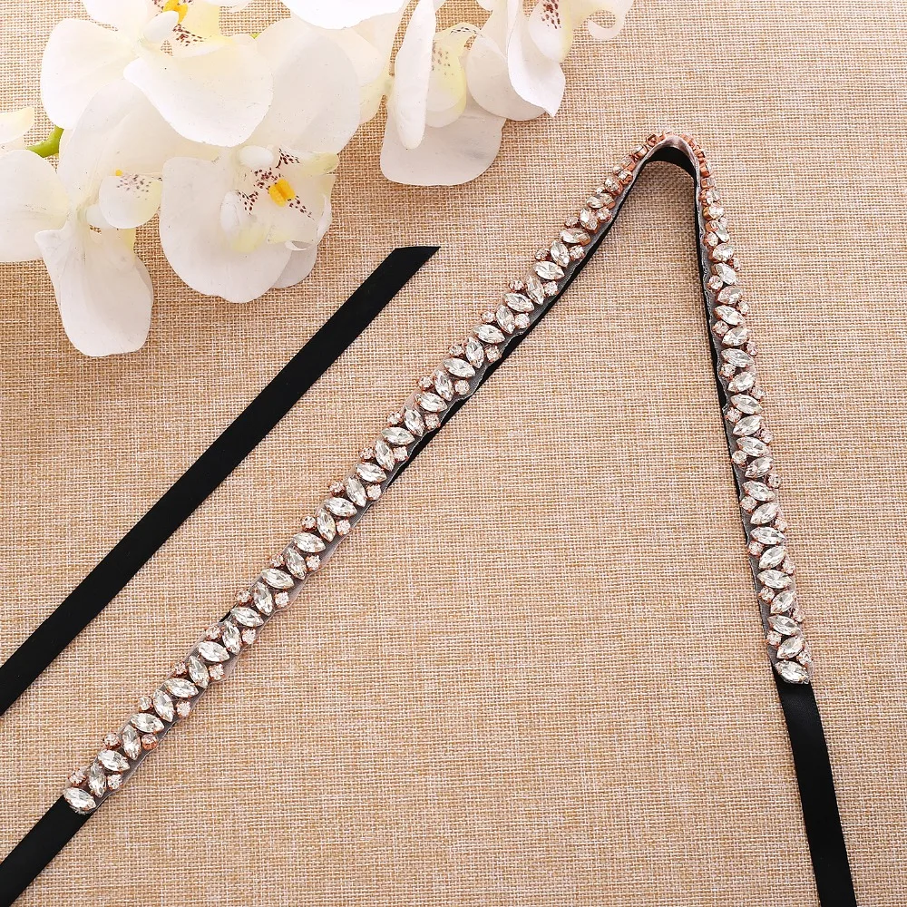 Crystal Bridal Belt Rhinestones Wedding Belt Handmade Diamond Wedding Sash For Bridal Accessories Y135RG
