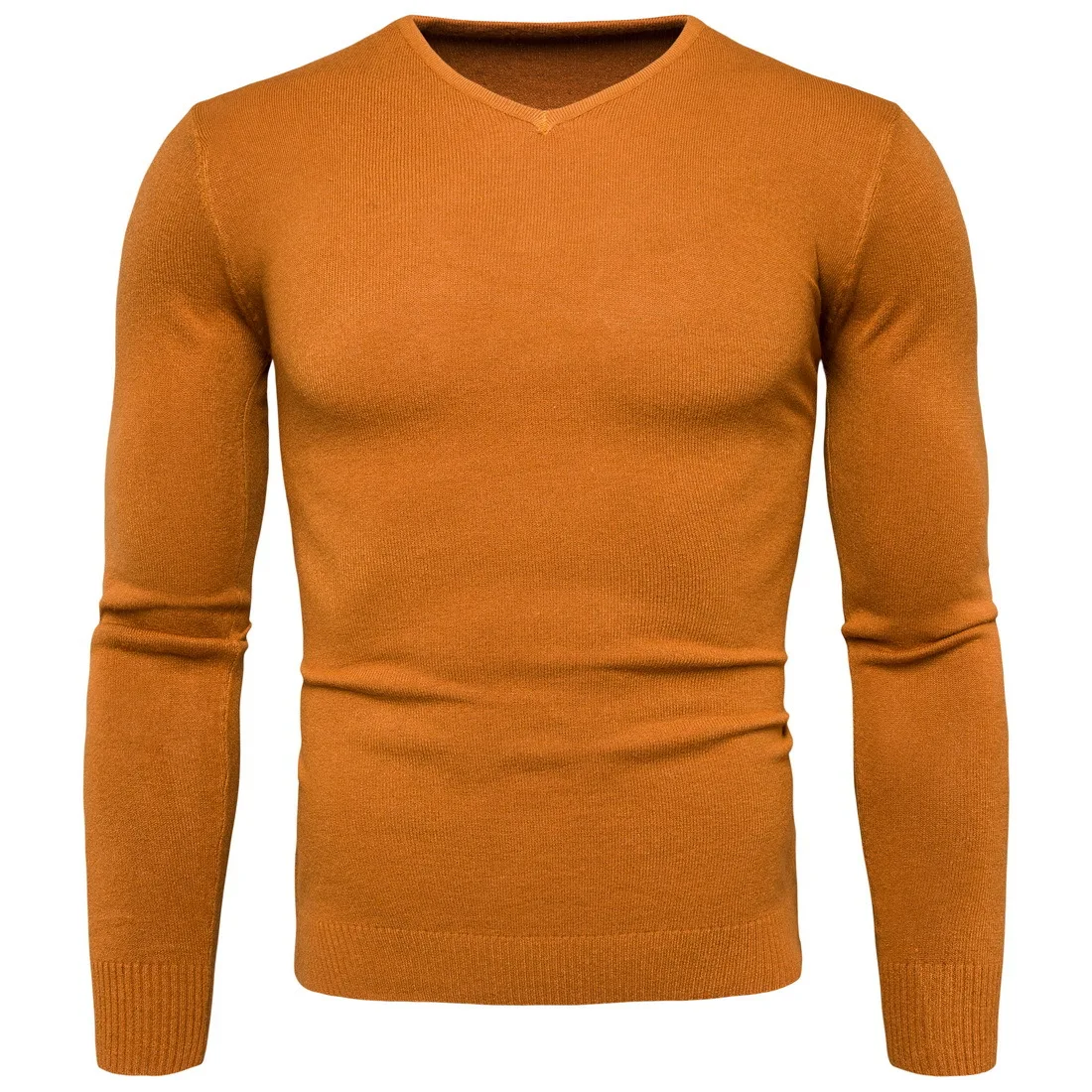 Новинка 2017 мужской свитер с v образным вырезом однотонный длинным рукавом|mens sweater