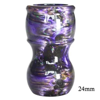 purple24mm DScosmetic Высококачественная бритвенная щетка с ручкой 24 мм/26 мм, полимерная ручка, пригодная для волос барсука, Парикмахерская щетка, инструмент для бритья - Цвет: purple24mm