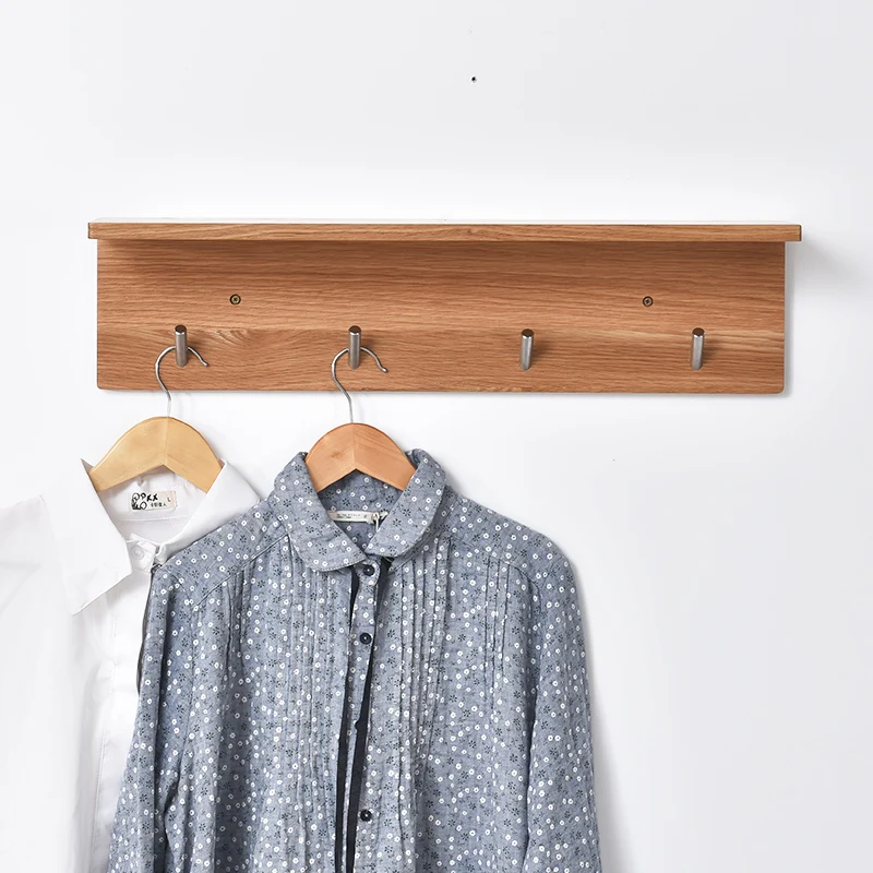 

Solid Wood Hanger Rack Hanging Porch Bedroom Simple Modern Creativity Shelf Racks Hook Wood Wupporter Single Spacer Rack