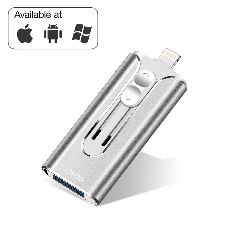 

3 in 1 USB Flash Drives for iPhone/Android 16G 32GB 64GB 128GB USB Stick OTG Pen Drive Usb 3.0 External Thumb Drive Memory Stick