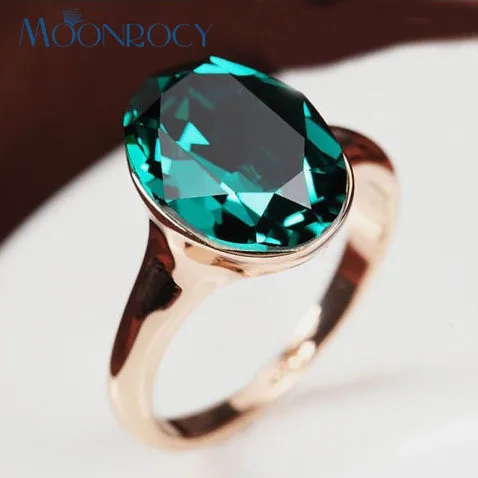 Кольца MOONROCY с кристаллами для женщин ювелирные украшения вечерние обручальное