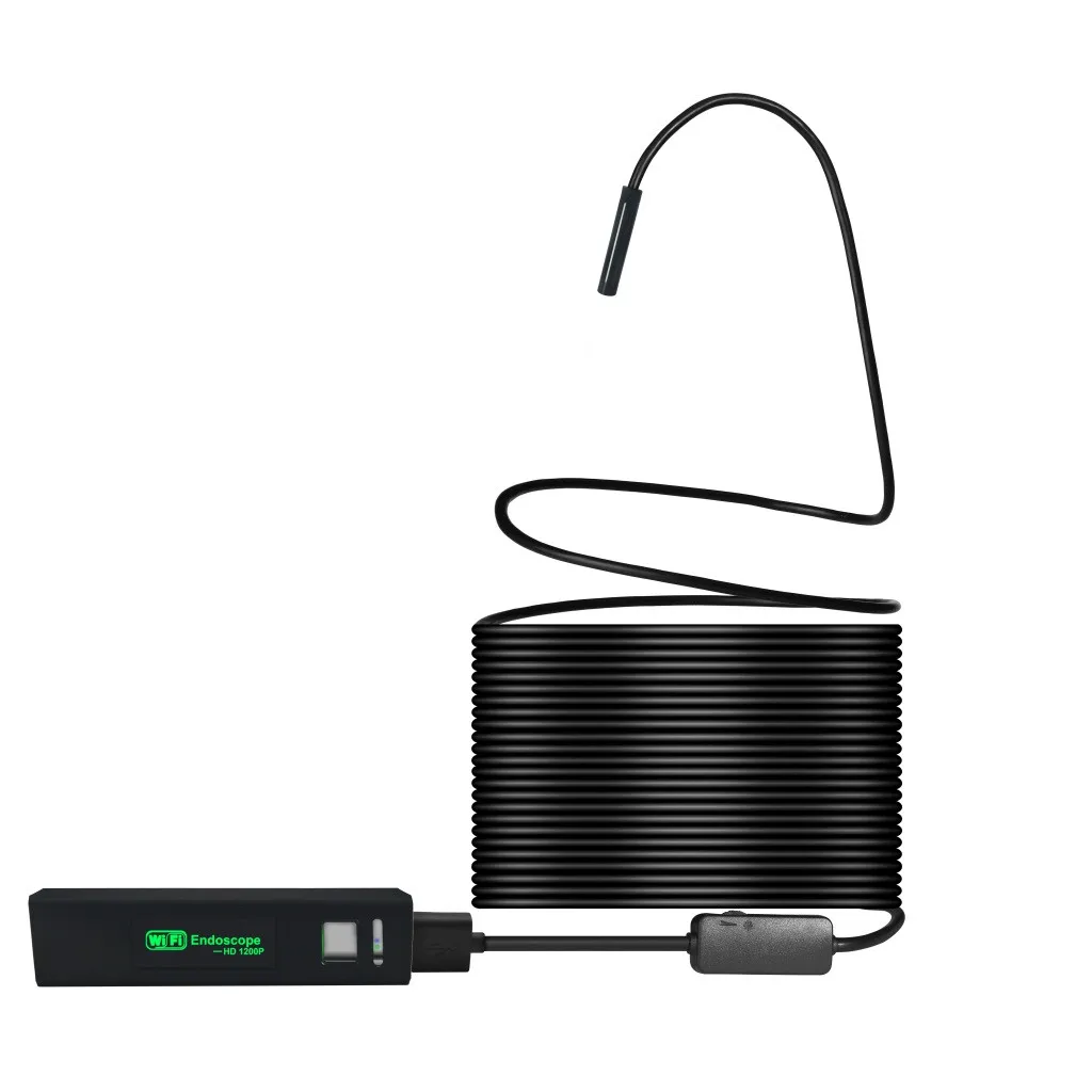 HISEEU IP68 беспроводной Эндоскоп Wi Fi эндоскопия камера HD1200P Змея с 8 светодиодный