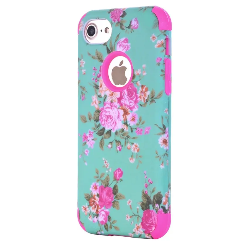 For iPhone 6 Case Dual Layer Defender silicon iphone 7 6s plus Hard Plastic 3 in 1 Heavy Duty Armor Hybrid Phone Cover |