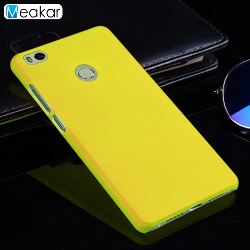 Матовая Пластик Coque 5.0For Xiaomi mi 4S чехол для Xiaomi mi 4S mi 4S mi 4/4S чехол для телефона чехол-лента на заднюю панель - Цвет: yellow