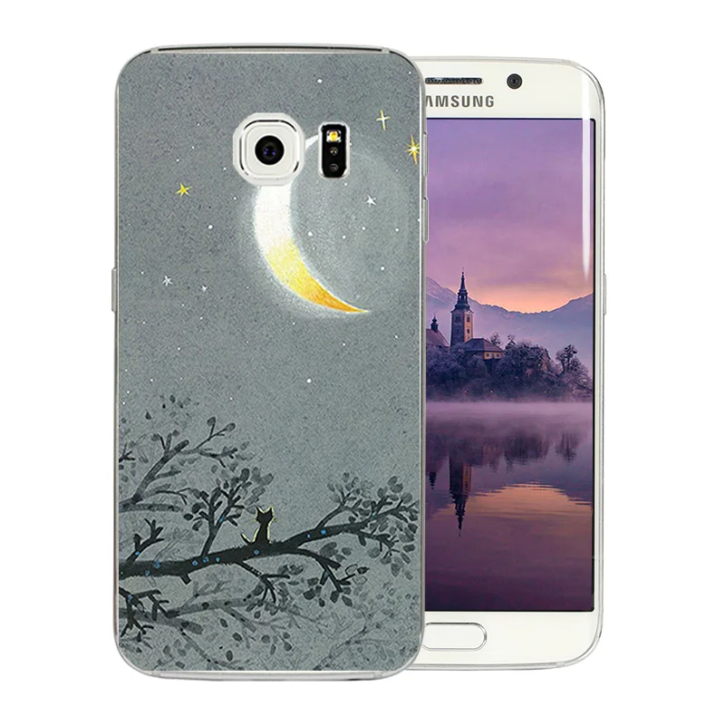 5.1 inch for Samsung Galaxy S6 Phone Case Edge Pattern Soft TPU Silicon Skin For G925 G925F G925H G925i Space Moon Cover |