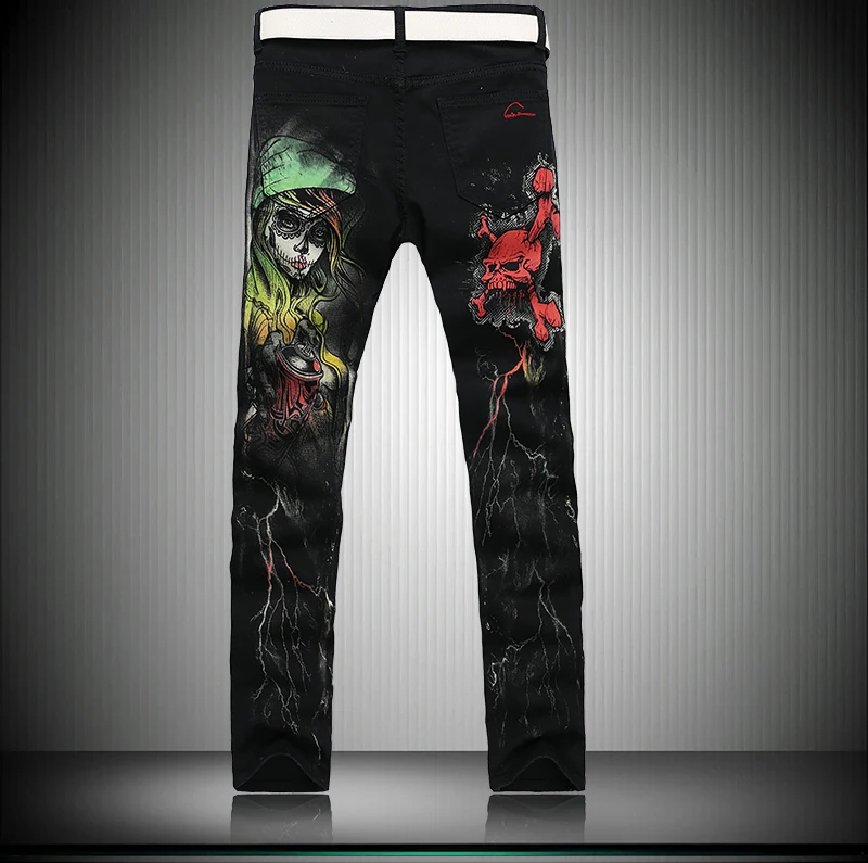 Monster Beauty Print Painting Men Black 