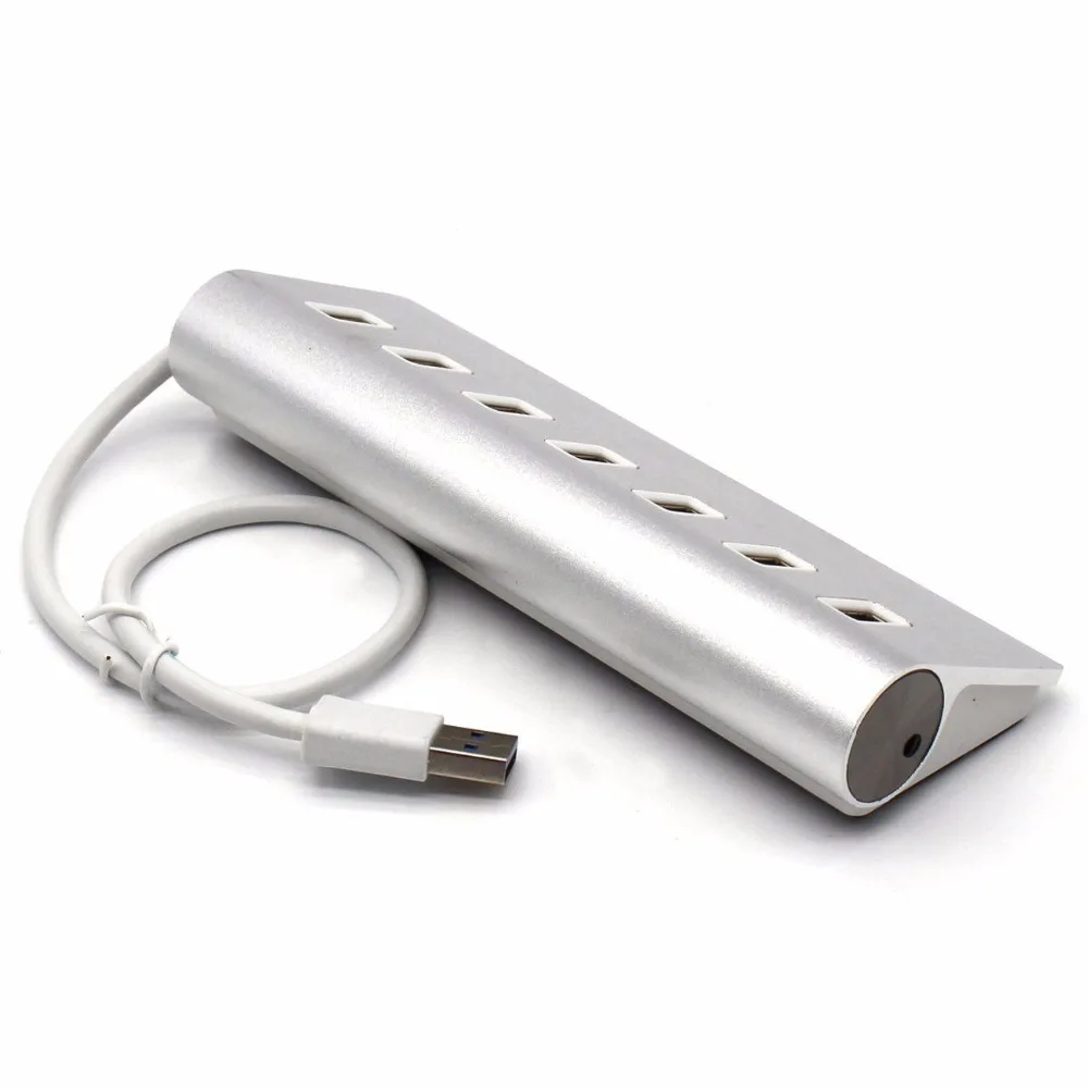 Алюминиевый концентратор USB 3 0 с 7 портами высокоскоростной адаптер питания 5