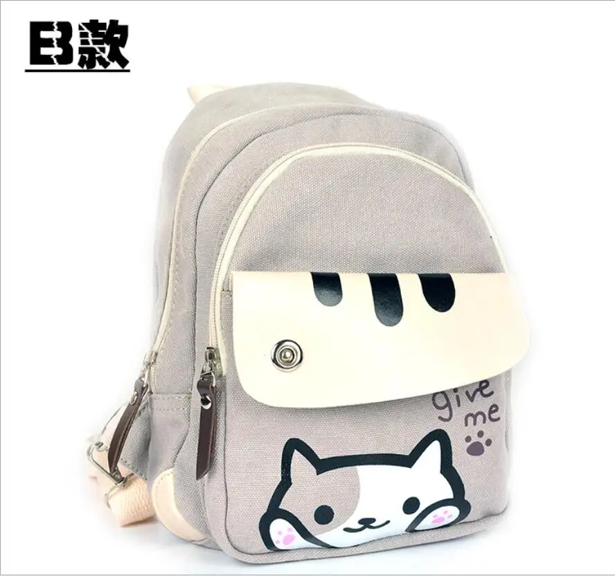 Рюкзак с мультипликационным принтом Neko Atsume многофункциональный на