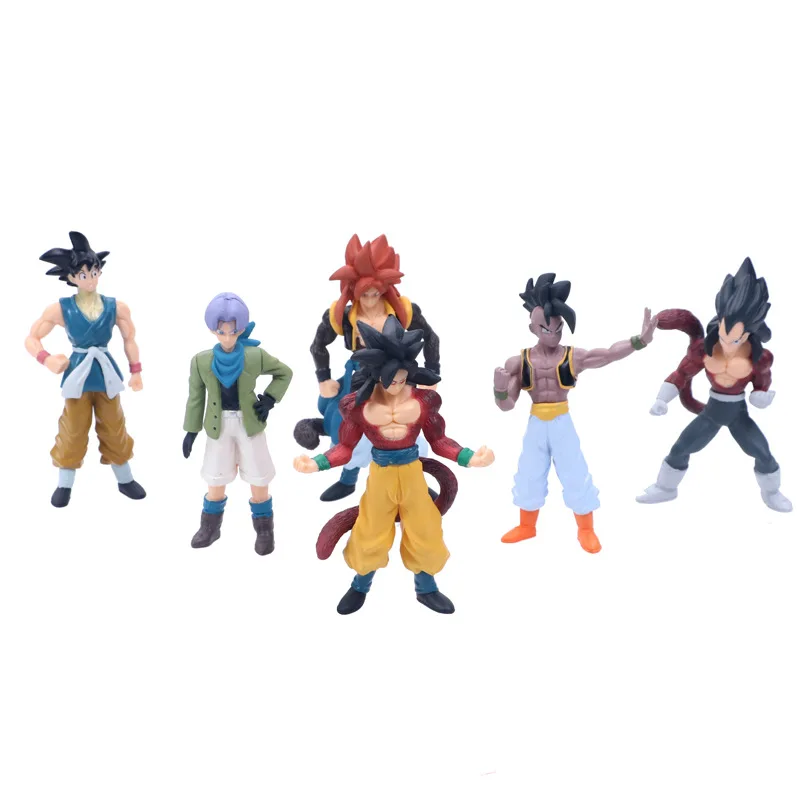 6 шт. Супер Saiyan Сон Гоку фигурка гохана Жемчуг дракона Z ПВХ Фигурки