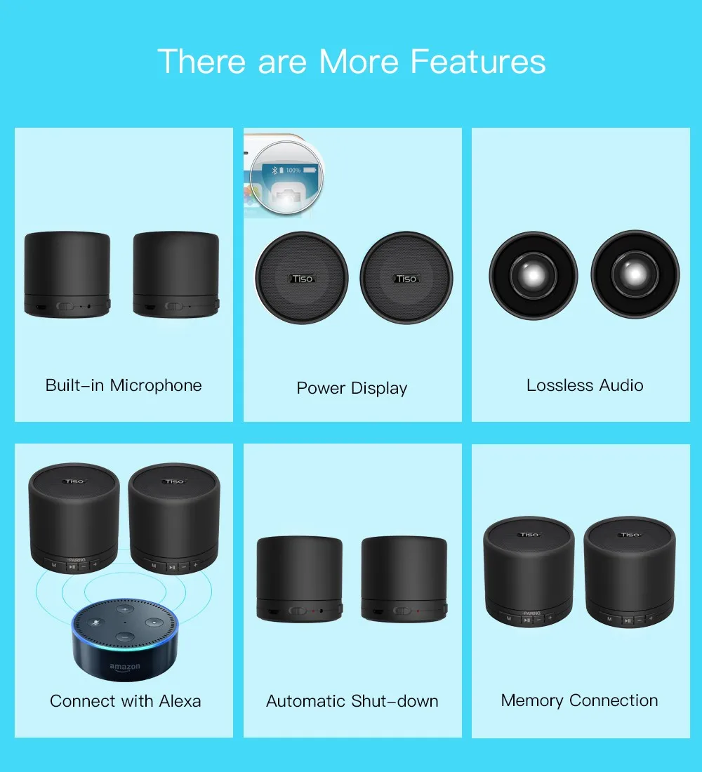 Тисо T5 СПЦ True Беспроводные стерео Bluetooth V4.2 колонки Металл 10 Вт мини портативный динамик карты памяти AUX с микрофоном