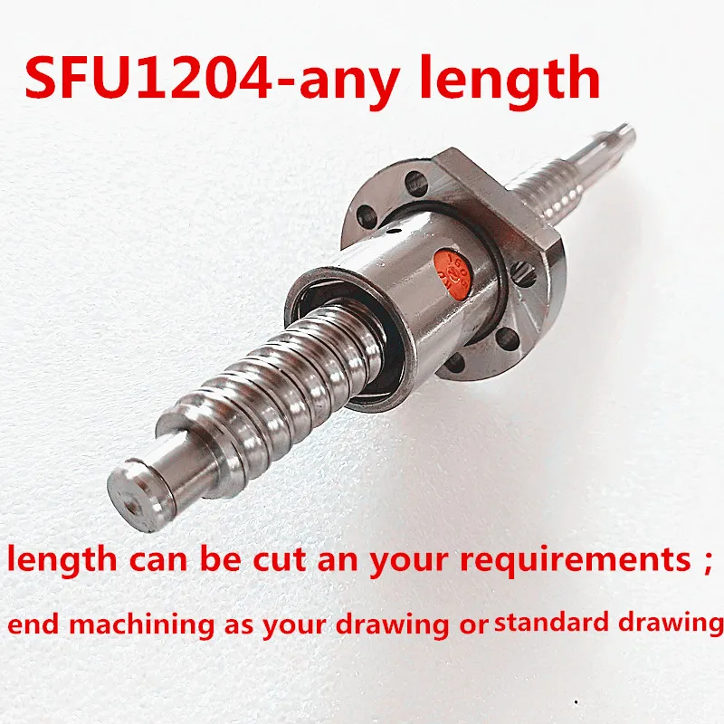 Шаровой винт sfu1204 12 мм 500/550/600/650 с концевым винтом обработка + 1204 Одиночная шаровая