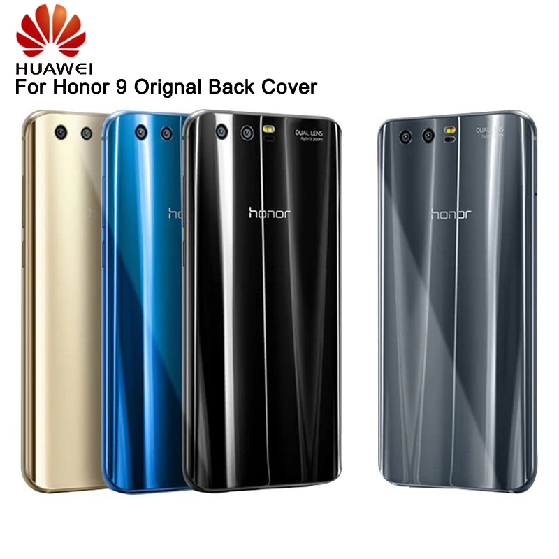 Huawei, аккумулятор, стеклянная задняя крышка для huawei Honor 9 STF-AL00, 5,15 дюйма, задняя крышка, защитный чехол для телефона