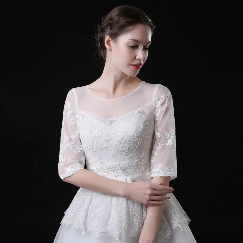 

Кружевной свадебный пиджак с коротким рукавом, горячая Распродажа, свадебные аксессуары для свадебного болеро, Свадебный Болеро, шаль, женс...