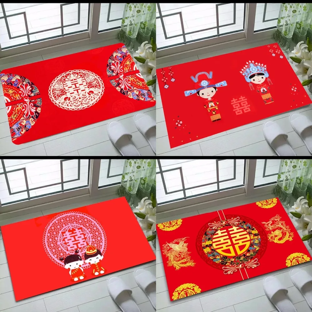 Китайские свадебные 3d ковры коврик для спальни нескользящий супер мягкий ковер