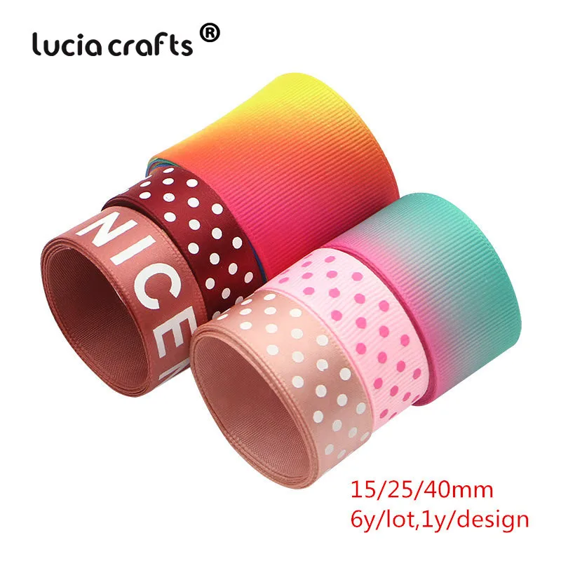 040054288 Style19 6y Lucia crafts 6 ярдов много вариантов печатные корсажные ленты лук Ремесло DIY Швейные материалы ручной работы аксессуары S0309 - Цвет: 040054288 Style19 6y