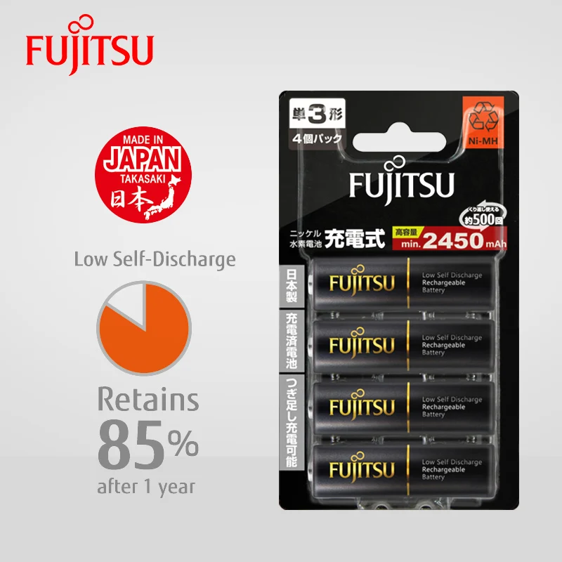 Оригинальная Аккумуляторная батарея и внешний аккумулятор Fujitsu 4 шт./упак. 1 2 в NIMH