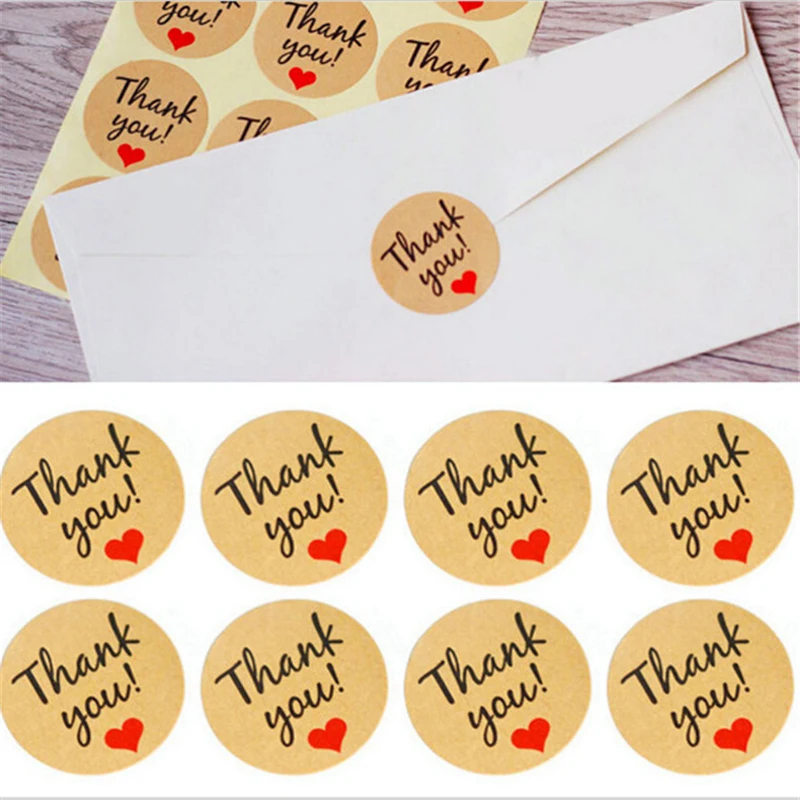 120 шт./упак. ручная работа благодарим Вас за наклейки на этикетки самоклеющиеся