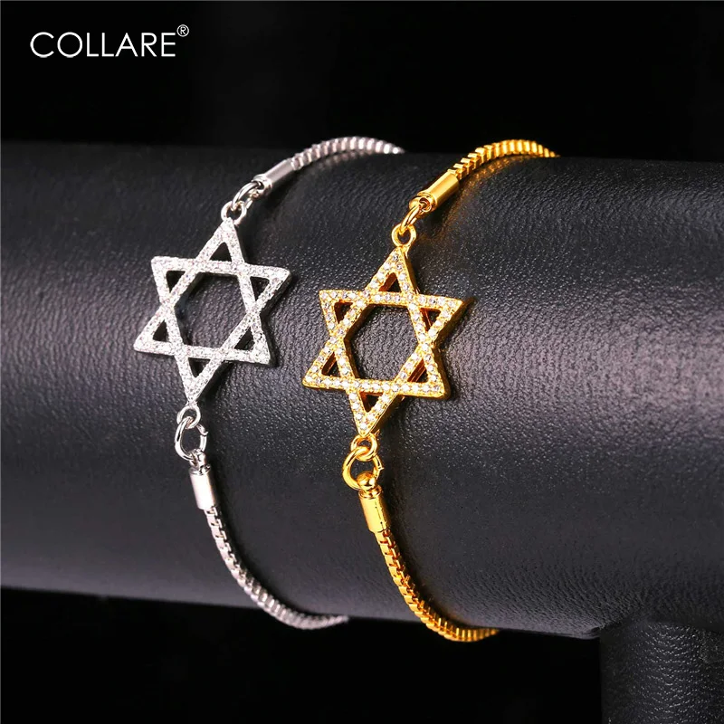 Браслеты Collare для женщин браслет Magen David Star золотого/серебряного цвета с