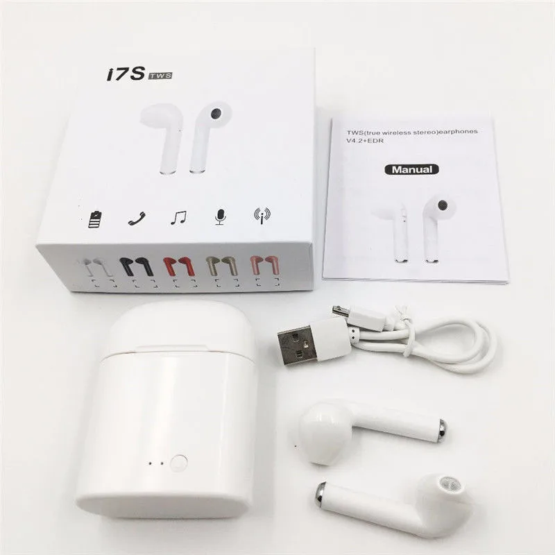 I7S TWS Bluetooth наушники Беспроводная гарнитура Двойные близнецы стерео музыка для