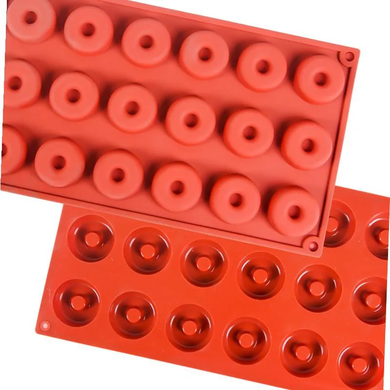 6/8/18 Holes Donut Silicone Mold Chocolate Silicone Mold Ice Cubes Soap Cookies Mould Jelly Fondant Molds Cake Baking Tools