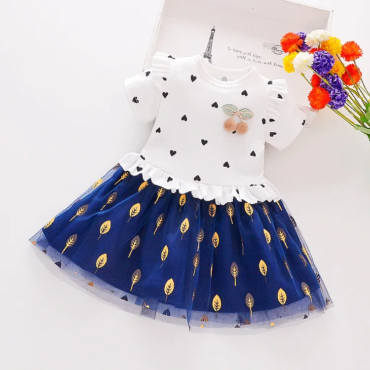 Hot sales!1-7 Yrs 2019 new baby girls summer fashion short sleeve Floral party dress princess | Детская одежда и обувь