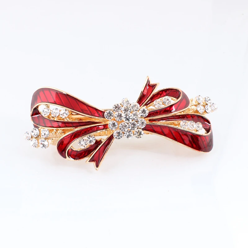 Рождественский подарок очень яркие женские весенние заколки аксессуары для