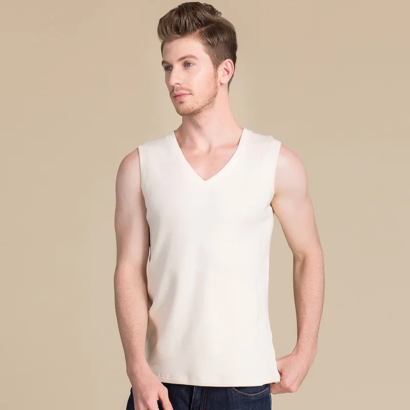 100% шелк замши осень-зима щеткой теплые Для мужчин жилет утолщение мужской 92%