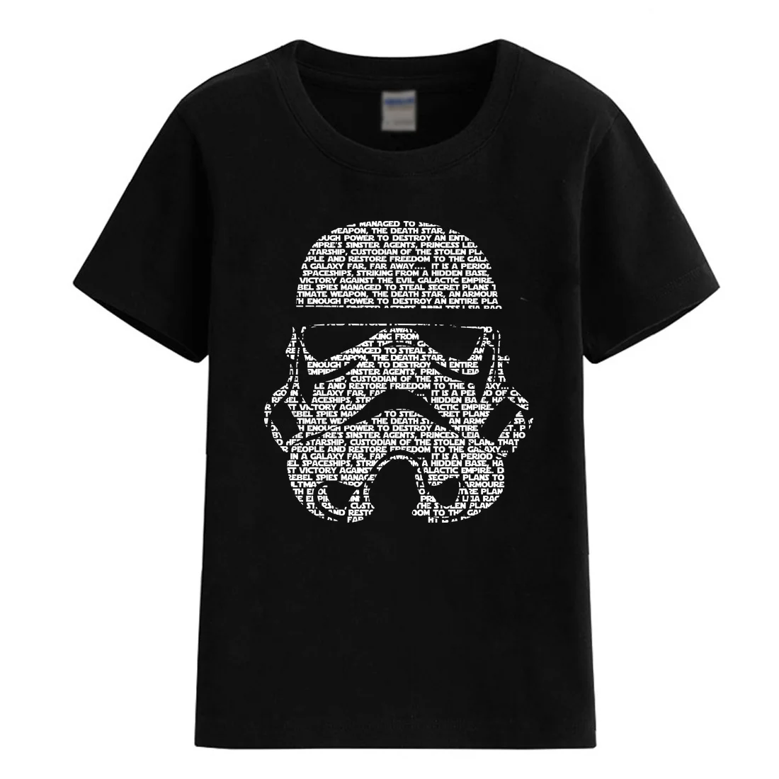 Новинка 2017 летняя брендовая одежда Дарт Вейдер узор для малышей футболки Мода
