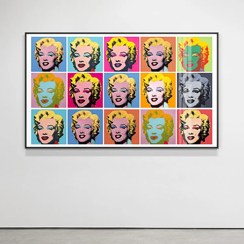 Мэрилин Монро Красочный холст картина, печатный плакат известный 'andy настенные картины для Гостиная Спальня в современном стиле